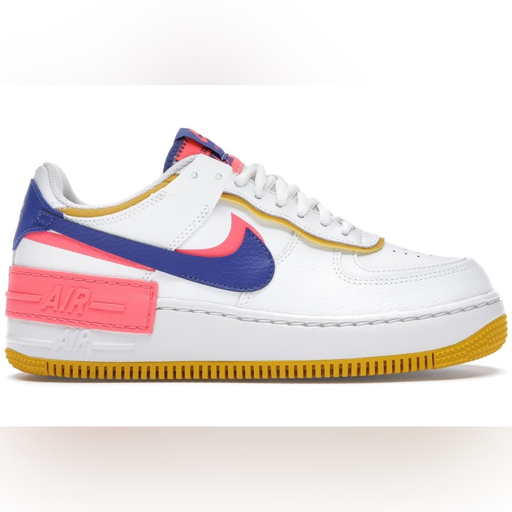 Nike Air Force 1 Low Shadow White Flash Crimson Astronomy Blue